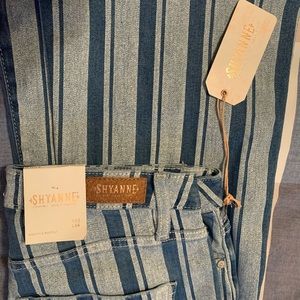 Shyanne Denim striped Bell Bottoms